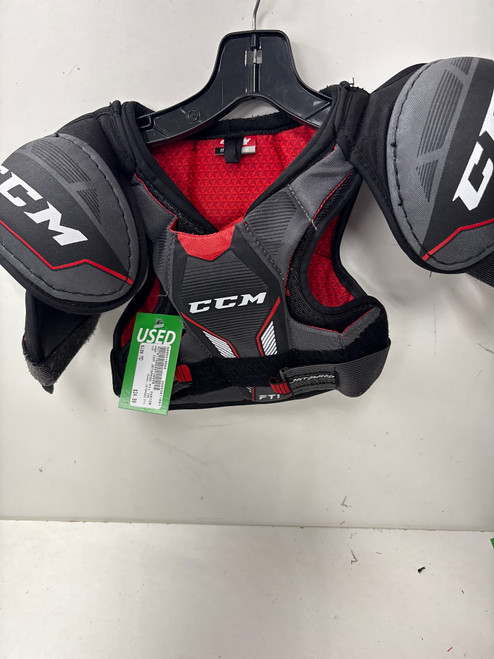Vist Large View of Product Image Which is Used CCM JETSPEED FT1 Youth Shoulder Pads MD