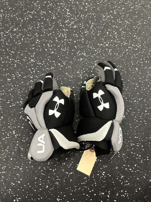 Vist Large View of Product Image Which is Used Under Armour COMMAND Lacrosse Gloves Mens Black SM