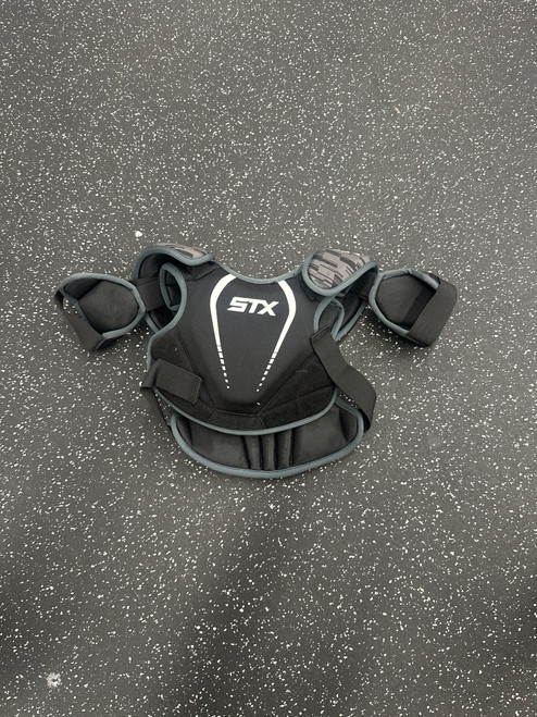 Vist Large View of Product Image Which is Used STX STALLIION 75 Lacrosse Shoulder Pads Black SM