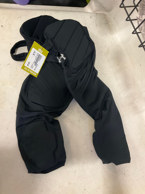 Vist Large View of Product Image Which is Used Under Armour Youth FB Integrated Pants Black MD
