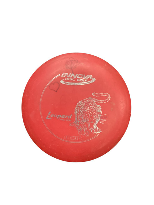 Vist Large View of Product Image Which is Used Innova DX LEOPARD Disc Golf Driver Red