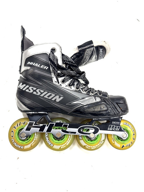 Vist Large View of Product Image Which is Used Mission INHALER Roller Hockey Skates Black Senior 7.5