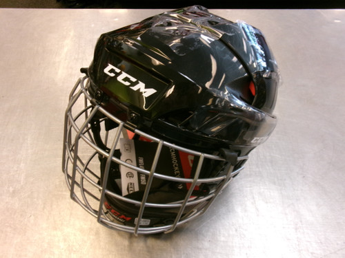 Vist Large View of Product Image Which is Used CCM FM50 Helmet Cage Combo Black MD
