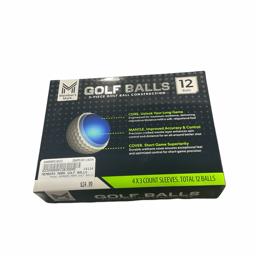 Vist Large View of Product Image Which is Used MEMBERS MARK GOLF BALLS 12 Pack - Golf Balls
