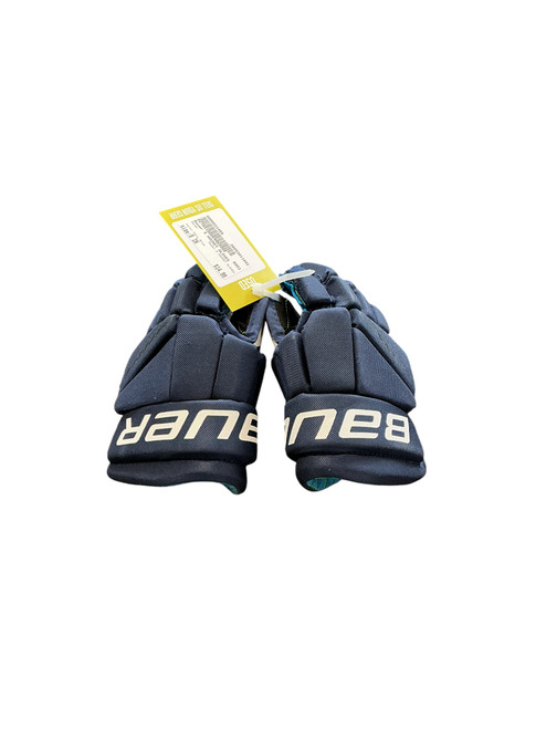 Vist Large View of Product Image Which is Used Bauer X HOCKEY GLOVES Youth Gloves Navy Blue 9"