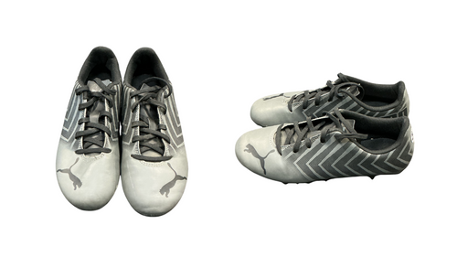 Vist Large View of Product Image Which is Used Puma TACTO II Soccer Cleats Grey Junior 04