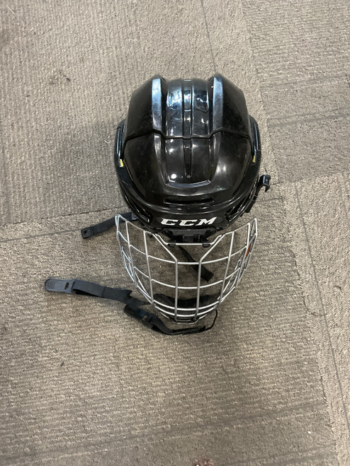 Vist Large View of Product Image Which is Used CCM FM YOUTH Helmet Cage Combo Black SM