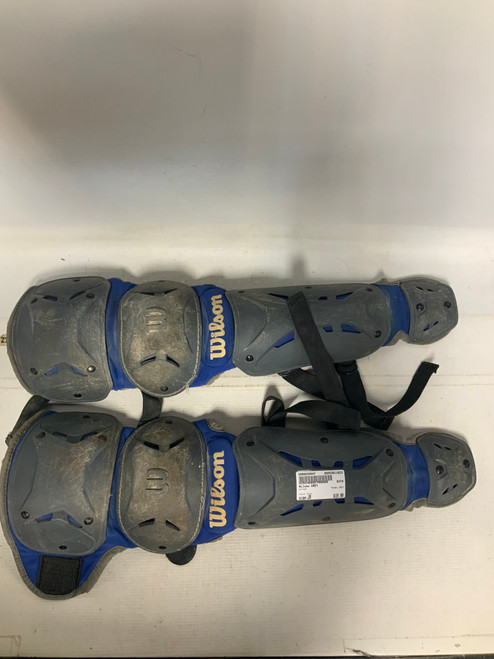 Vist Large View of Product Image Which is Used Wilson GREY Catchers Leg Guards Grey Junior