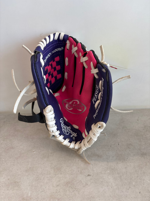 Vist Large View of Product Image Which is Used Rawlings PL85GL BB/SB Glove RH Throw Black 9"