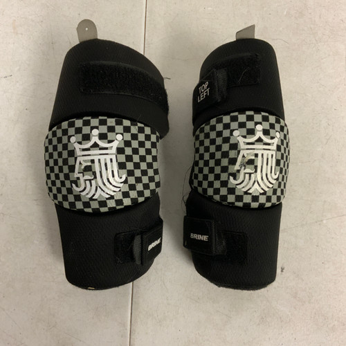 Vist Large View of Product Image Which is Used Brine BRINE YOUTH Lacrosse Arm Pads/Guards Black Youth