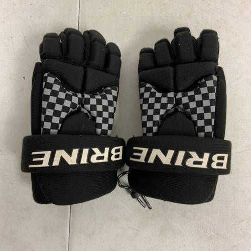 Vist Large View of Product Image Which is Used Brine YOUTH Lacrosse Gloves Junior Black 8"
