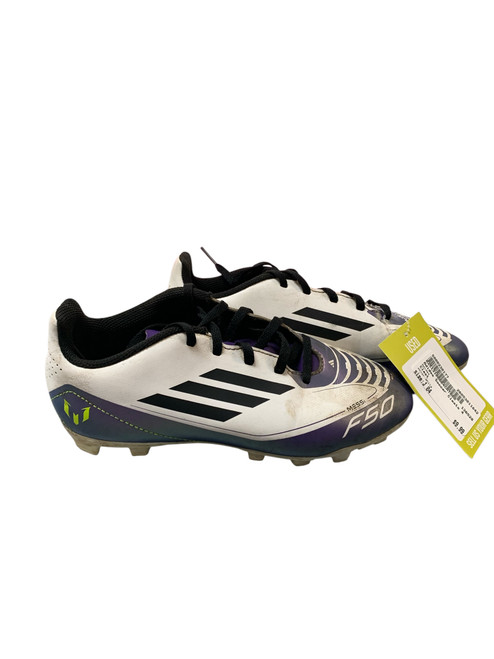 Vist Large View of Product Image Which is Used Adidas Soccer Cleats White Junior 04