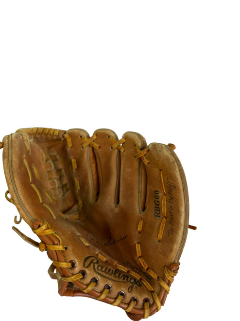 Vist Large View of Product Image Which is Used Rawlings RBG60 BB/SB Glove RH Throw Brown 13"