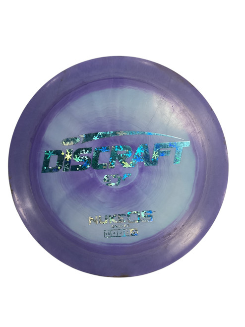 Vist Large View of Product Image Which is Used Discraft NUKE OS Disc Golf Driver Royal Blue