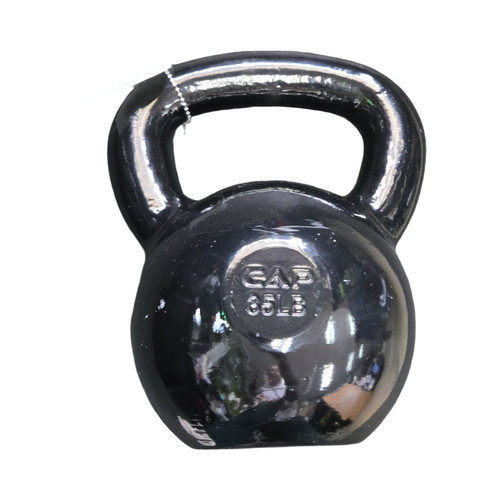 Vist Large View of Product Image Which is Used Cap 35 LB KETTLEBELL Kettle Dumbbell (Each) Black 35 lb