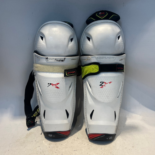 Vist Large View of Product Image Which is Used Bauer VAPOR 7X Senior Shin Guards White 13"