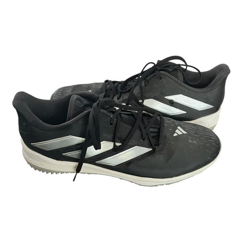 Vist Large View of Product Image Which is Used Adidas ADIZERO TURF BB/SB Cleats Black Senior 11.5