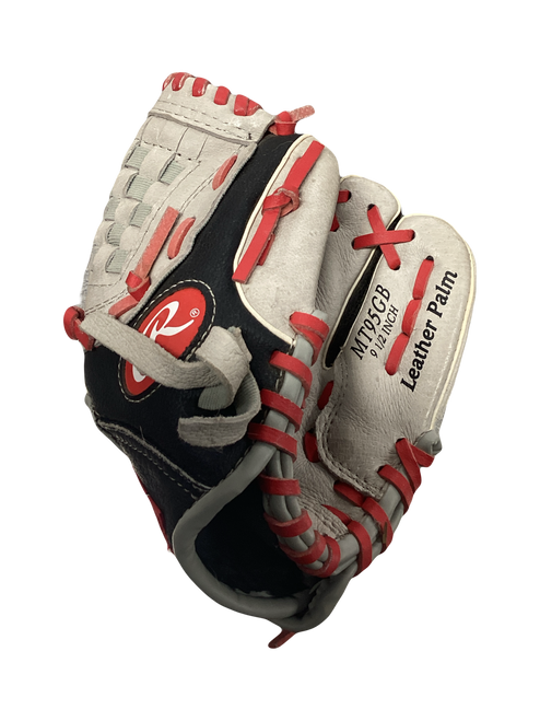 Vist Large View of Product Image Which is Used Rawlings MIKE TROUT BB/SB Glove RH Throw Navy Blue 9 1/2"