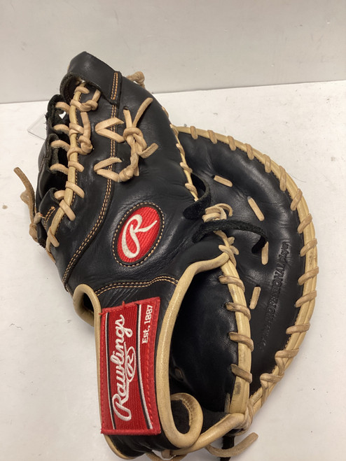 Vist Large View of Product Image Which is Used Rawlings GG ELITE BB/SB First Base RH Throw Black 13"