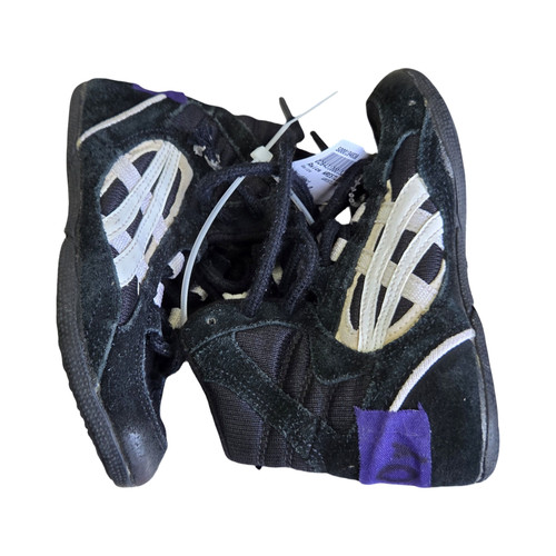 Vist Large View of Product Image Which is Used Asics WRESTLING SHOES SIZE 10Y Wrestling Shoes Black Youth 10.0