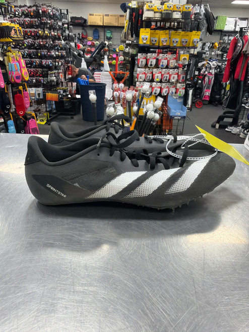Vist Large View of Product Image Which is Used Adidas SPRINTSTAR Track & Field Cleats Adult Black Senior 10.5