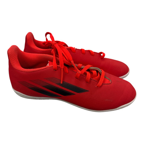 Vist Large View of Product Image Which is Used Adidas Soccer Indoor Shoes Red Junior 04