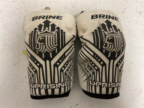 Vist Large View of Product Image Which is Used Brine ELBOW PADS Lacrosse Arm Pads/Guards White SM