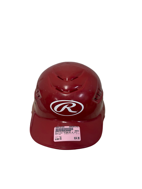 Vist Large View of Product Image Which is Used Rawlings CFTBH-R1 6 1/4 - 6 7/8 Junior Batting Helmet Red