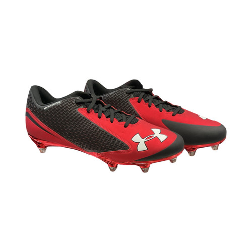 Vist Large View of Product Image Which is Used Under Armour Adult FB Cleats Red Senior 13