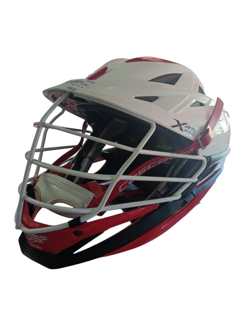 Vist Large View of Product Image Which is Used Cascade XRS PRO Lacrosse Helmet White LG