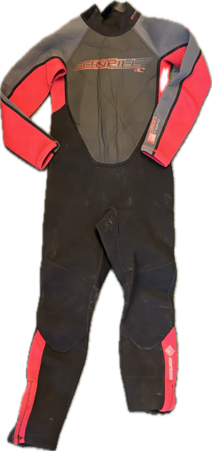 Vist Large View of Product Image Which is Used O'Neill REACTOR BK/RD Junior Full Wetsuit Black JR 06