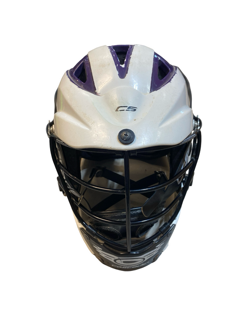 Vist Large View of Product Image Which is Used Cascade CS Lacrosse Helmet White MD