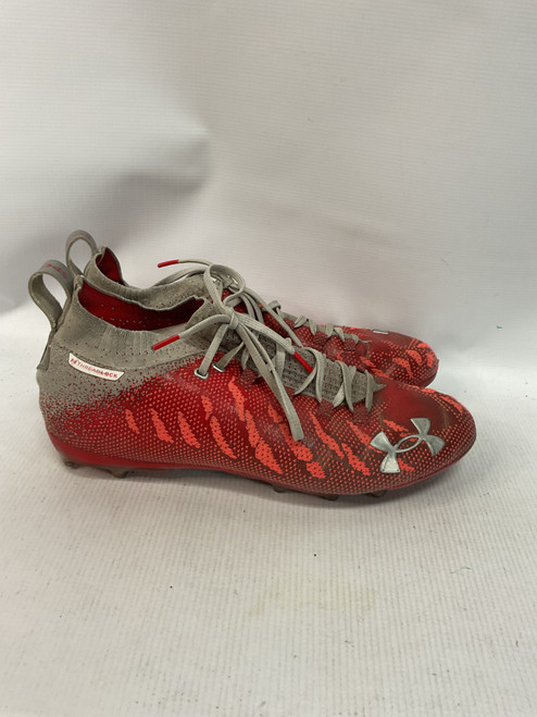 Vist Large View of Product Image Which is Used Under Armour Adult FB Cleats Red Senior 12