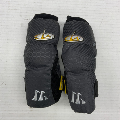 Vist Large View of Product Image Which is Used Warrior Lacrosse Arm Pads/Guards Black SM