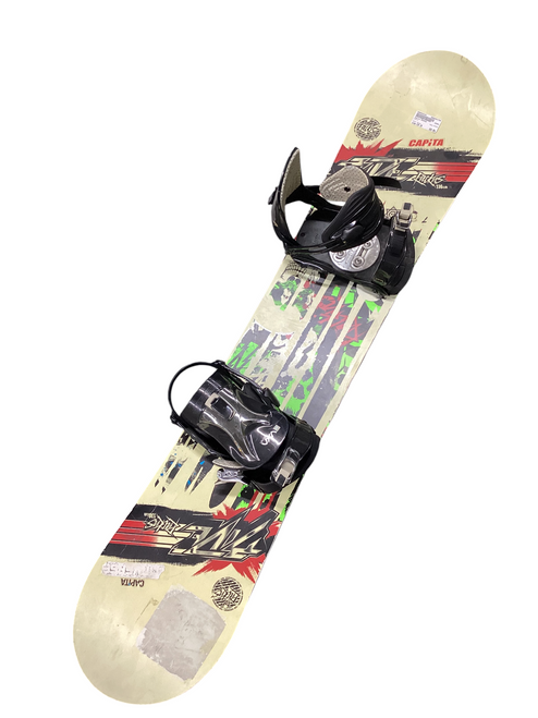 Vist Large View of Product Image Which is Used Capita RUCKUS Boys Snowboard/Binding Yellow 138 cm