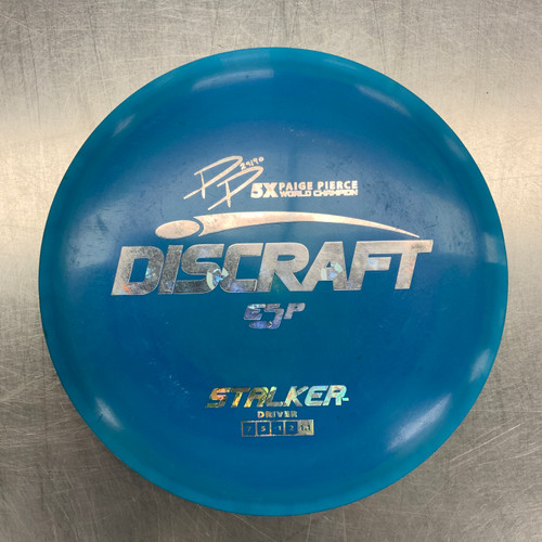 Vist Large View of Product Image Which is Used Discraft ESP STALKER PAIGE PIERCE Disc Golf Driver Royal Blue 177g