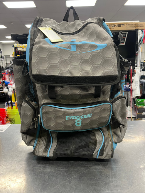 Vist Large View of Product Image Which is Used BoomBah BOOMBAH WHEELED BACKPACK BB/SB Player Wheeled Bag Royal Blue And Grey