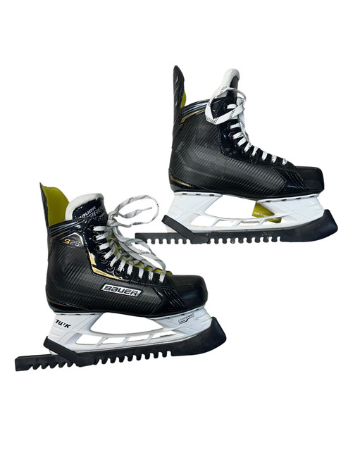 Vist Large View of Product Image Which is Used Bauer SUPREME S25 Senior Hockey Skate Black And Grey Senior 7
