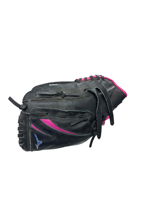 Vist Large View of Product Image Which is Used Mizuno FINCH BB/SB Glove RH Throw Black 10"
