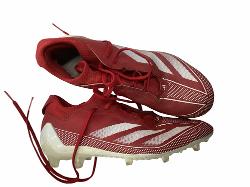 Vist Large View of Product Image Which is Used Adidas ADIZERO Adult FB Cleats Red And White Senior 9.5