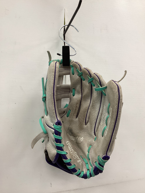Vist Large View of Product Image Which is Used Rawlings FASTPITCH BB/SB Glove RH Throw Grey 12"