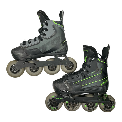 Vist Large View of Product Image Which is Used Tour Mission ADJ 1-4 Roller Hockey Skates Black Adjustable