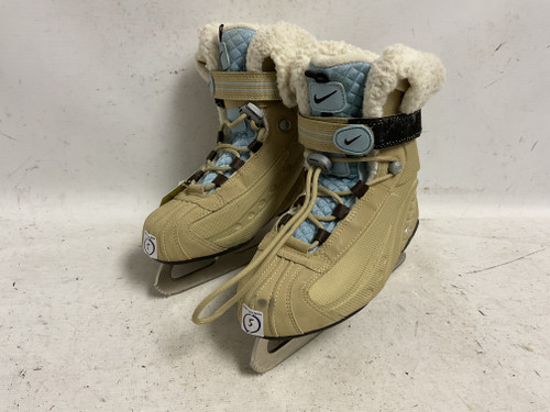 Vist Large View of Product Image Which is Used Nike Girls Softboot Skate Tan Junior 05