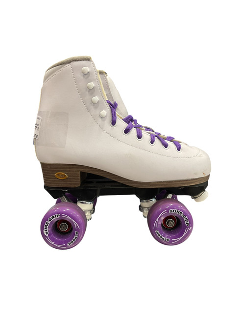 Vist Large View of Product Image Which is Used Sure Grip INTERNATIONAL SZ 7 Senior Roller Quad Skates White Senior 7