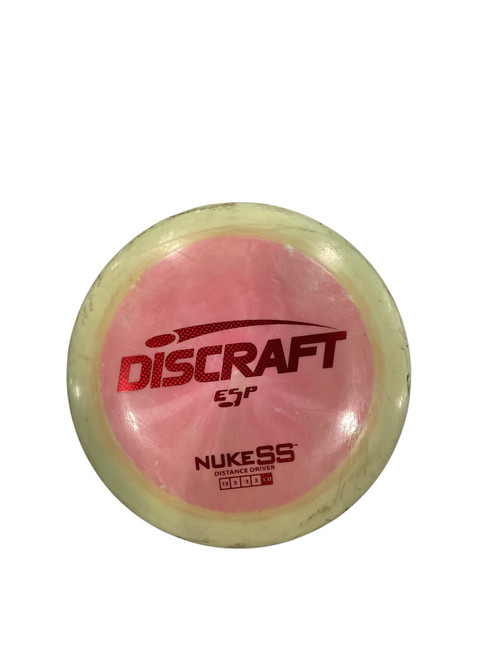 Vist Large View of Product Image Which is Used Discraft ESP NUKE SS Disc Golf Driver Pink