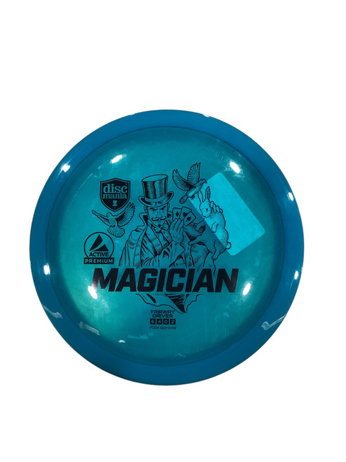 Vist Large View of Product Image Which is Used Discmania ACTIVE PREMIUM MAGICIAN Disc Golf Driver Carolina Blue