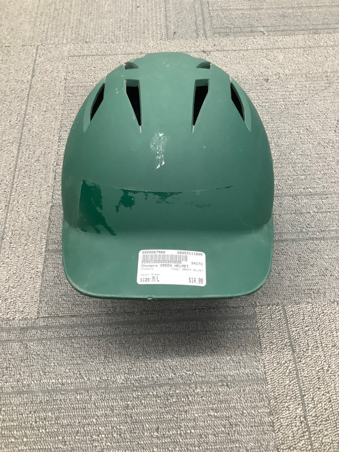 Vist Large View of Product Image Which is Used Champro GREEN HELMET Batting Helmet No Mask Green M/L