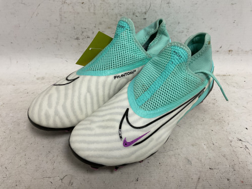 Vist Large View of Product Image Which is Used Nike Phantom GX DD9465-300 Soccer Cleats Carolina Blue And White Junior 04.5