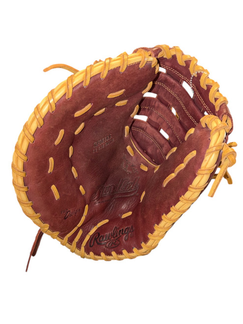 Vist Large View of Product Image Which is Used Rawlings SFM18S BB/SB First Base LH Throw Maroon 12 1/2"