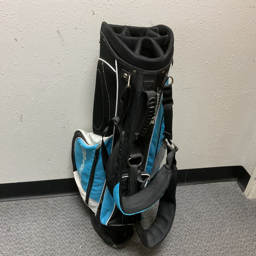 Vist Large View of Product Image Which is Used Top Flite Mens Stand Bag Black And Carolina Blue